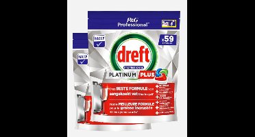 Dreft Platinum Plus Regular All in 1 Vaatwastabletten - 118 tabs (2x59)