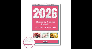 HobbyMania Kleuren Op Nummer voor Volwassenen - Kalender 2026 - Geschikt voor Alcohol Markers, Twinmarkers en Acrylstiften - Schilderen Op Nummer Volwassenen - DIY - A4