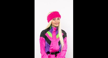 Ski Hoofdband Pluche Pink