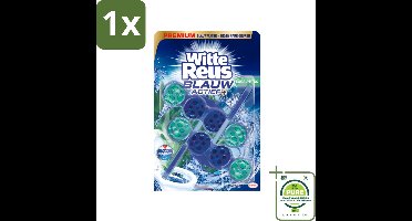1 x Witte Reus Toiletblok Blauw Actief Eucalyptus 2 stuks per verpakking - Toiletblok - Toilet Schoonmaken - Frisse Geur - Kalkaanslag - Eucalyptus