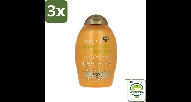 3 x OGX - Apple Cider Vinegar - Conditioner - Clarify + Shine - 385 ml - Grootverpakking - Haarverzorging - Appelciderazijn - Conditioner - Glans - Reiniging