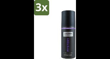 Amando - Mystery - Deodorant - Spray - 150 ml - Bulkverpakking - 3 stuks