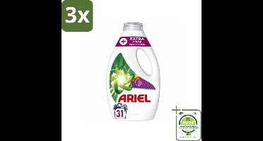 3 x Ariel Original - Extra Kleurbescherming - Vloeibaar Wasmiddel - Gekleurde Was - 31 Wasbeurten - Grootverpakking - Wasmiddel - Gekleurde Was - Kleurbescherming - Vloeibaar Wasmiddel - Ariel