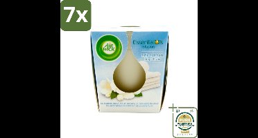 7 x Air Wick – Geurkaars – Fris Linnen met Essentiële Oliën – 105 g - Grootverpakking - Koffiezetapparaat - Koffiezetapparaat - Koffiezetapparaat