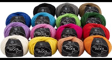 Wolgarens - 50 Meter - 15x50 Grams - Geschikt Voor Breien - Haken - Handwerk Garen