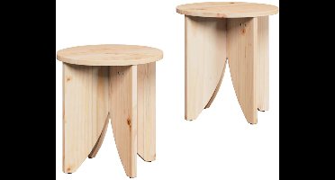vidaXL - Salontafel - 2 - pcs - Naturel