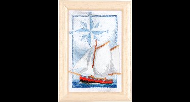 Vervaco - Telpakket kit - 8 x 12cm - Miniatuur - Marine - set van 3 - PN-0146447