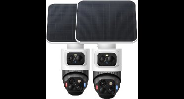 eufy Security eufyCam S4 2-pack- Beveiligingscamera buiten - triple lens Bullet-PTZ - 4K UHD - 360° Pan & Tilt - auto-tracking - Kleurennachtzicht - compatibel met HomeBase S380