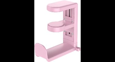 longziming -Bureaublad Hoofdtelefoonhouder met Klem – 360° Draaibare Headset Stand zonder Boren – Clip-on Haak voor Koptelefoon & Accessoires – Ruimtebesparende Ophanghouder voor Bureau en Thuis