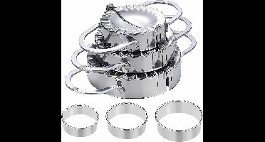 Roestvrijstalen Dumpling Maker Machine - Perfect Gevormde Dumplings - Keukenaccessoire voor Snel en Efficiënt Bereiden - Duurzaam Kookgereedschap - Geschikt voor Diverse Vullingen - Eenvoudig Te Reinigen - Voor Beginners en Ervaren Koks