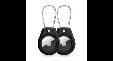 Sleutelhanger geschikt voor Airtag - 2 PACK - Extra sterk - Waterdicht - Houder - Zwart - Volwassenen - Tracker Kind - Accessoires