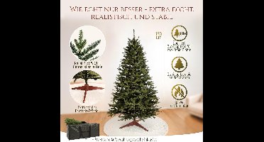 Premium Kunstkerstboom 180 cm – Levensgetrouwe, Dichte PVC & PE Takken – Inclusief Houten Stand – Brandvertragend, Eenvoudig te Monteren – Luxe Nordmann Spar voor Kerstmis IndustrialHome