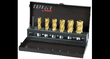 TERRAX by RUKO Kernbohrer-Satz HSS-TiN mit Weldonschaft (3/4"...