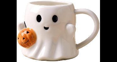 Ghost Keramische Koffie Mok - 20oz / 600ml Spooky Pompoen Ontwerp, Schattige Ghostly Mok voor Herfst Decor & Vakantie Koffie Liefhebbers