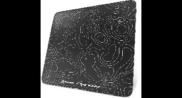 ATTACK SHARK CM05 Tempered Glass Gaming Mouse Pad - Glazen Muismat - Ultra-Smooth Surface - 9H Tempered Glass - 45*40CM - eSport Gaming Mousepad - Black Contour Line