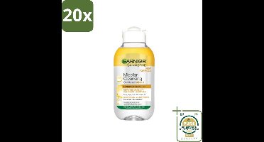 20 x Garnier - Micellair Reinigingswater - Olie - 100 ml - Grootverpakking - Micellair Reinigingswater - Make-up Remover - Olie - Gezichtsreiniging - Waterproof Make-up Verwijderen