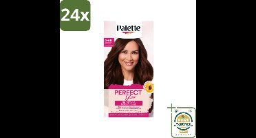 Palette - Haarverf - Perfect Gloss 4-68 Red Brown - Voordeelverpakking - 24 stuks - Uitwasbare haarkleuring - Zwart haar