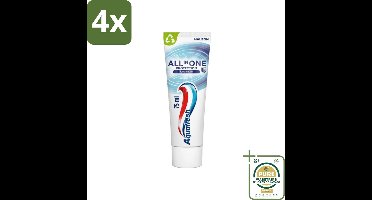 Aquafresh - Tandpasta - All In One Protection - Pure Breath - 75ml - Voordeelverpakking - 4 stuks - Tanden - Tandvlees