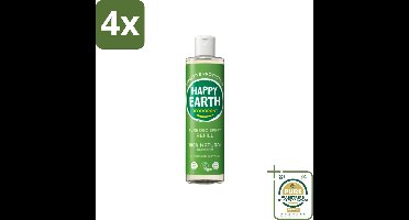 Happy Earth – Deodorant Spray Navulling – 100% Natuurlijk Cucumber Matcha – 300 ml - Voordeelverpakking - 4 stuks - Natuurlijke deodorant - Matcha