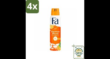 Fa – Deodorant Spray – Empowering Moments – 150 ml - Voordeelverpakking - 4 stuks - Zweet - Geurige deodorant