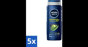 NIVEA MEN - Douchegel - Energy - 500 ml - Bulkverpakking - 5 stuks
