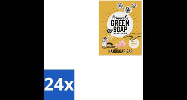 Marcel's Green Soap - Handzeep Bar - Vanille & Cherry Blossom - Krachtige werking - 90 gr - Voordeelverpakking - 24 stuks