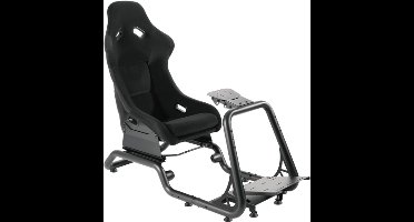 REBBLERS® SIMR 800 Sim Racing Cockpit - Racestoel - Fiberglass Kuipstoel - Volledig Verstelbaar - Zwart