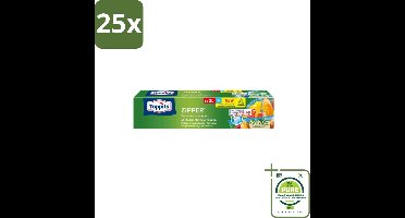 25 x Toppits – Zipper Multifunctionele Zakken – 3 Liter – 8 Zakjes - Grootverpakking - Zipper Zakken - Lekvrij - Herbruikbaar - Marineren - Etenswaren Bewaren