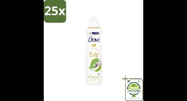 25 x Dove Deodorant Spray - Matcha & Sakura - 150 ml - Grootverpakking - Dove Deodorant - Anti-transpirant - Matcha - Sakura - Deodorant Spray