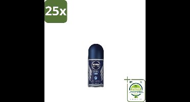 25 x NIVEA MEN - Deodorant Roller - Cool Kick - 50 ml - Grootverpakking - Anti-transpirant - Zweetbehandeling - Deodorant - Frisheid - Zelfvertrouwen