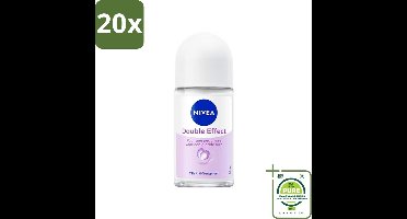 20 x NIVEA - Deodorant Roller - Dubbel Effect - 72 Uur Anti-Transpirant - 50 ml - Grootverpakking - NIVEA Deodorant - Deodorant Roller - 48 Uur Bescherming - Antitranspirant - Okselverzorging