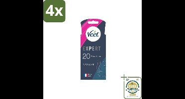 Veet Expert - Ontharingsstrips - Gezicht - Gevoelige Huid - 20 strips - Voordeelverpakking - 4 stuks - Ontharingsstrips gevoelige huid - Gladde huid