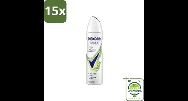 15 x Rexona - Deodorant Spray - Aloe Vera Scent - Verzorgend & Fris - 150 ml - Grootverpakking - Deodorant - Antitranspirant - Vrouwen - Langdurige Frisheid - 72 Uur Bescherming