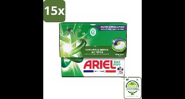 15 x Ariel - 3in1 Wasmiddel Pods - Original - 15 Pods - Grootverpakking - Ariel Wasmiddel - Waspoeder - Wascapsules - Vlekkenverwijderaar - Wasmiddel Pods