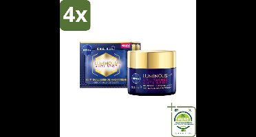 NIVEA - Nachtcrème - CELLular LUMINOUS630 Tegen Vlekken - Egaliserend - Tegen pigmentvlekken - Met Hyaluronzuur - 50 ml - Voordeelverpakking - 4 stuks - Nivea anti-rimpel crème - Nivea nachtcrème