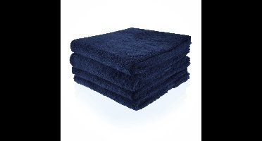 Funnies Handdoek Navy 50x100cm - LET OP per stuk - 100% katoen - Luxe Badhanddoek - Donker blauw - Funnies handdoek