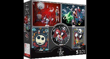 Ceaco - Coffret 5 en 1 - Disney - L'Étrange Noël de Monsieur Jack de Tim Burton - (2) Puzzles de 300 pièces, (2) Puzzles de 500 pièces, (1) Puzzle de 750 pièces