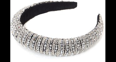 Haarband Glitter Steentjes - Zilver