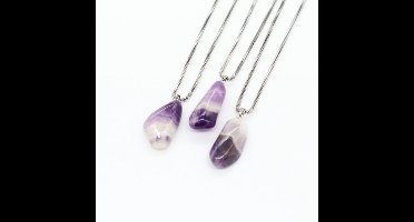 Gemstone ketting Amethist banded