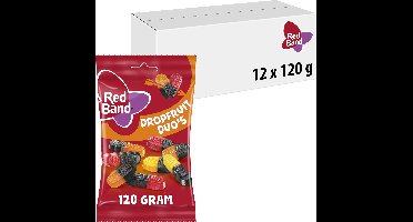 Red Band Dropfruit duo's - snoep - drop & fruitsmaak - 12x120g