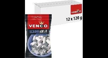 Venco schoolkrijt - zoete drop - 12x120g