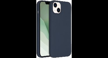 Accezz Hoesje - Geschikt voor Apple iPhone 14 Plus - Liquid Silicone Backcover - Donkerblauw