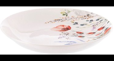 Orion Maki Serie - Diepe Porseleinen Borden - 20,5 cm - 600 ml - Bloemenmotief