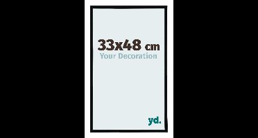 Your Decoration - Puzzellijst 33x48 cm - Zwart Hoogglans - Puzzellijst 500-1000 stukjes - Kunststof Fotolijst - Annecy