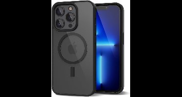 Ntech - Hoesje Geschikt voor iPhone 13 Pro Max Hoesje Mat Zwart – Transparant Bumper Hoes - Geschikt voor MagSafe hoesje iPhone 13 Pro Max – Slank & Schokbestendig