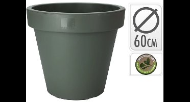 Bloempot rond 60 cm - Groen - Gemaakt van gerecycled kunststof