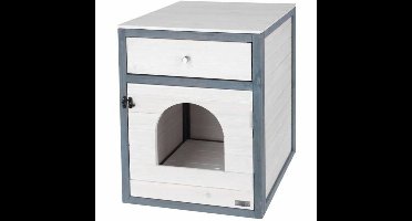 Kerbl - Kattenbakkast - Ida - 45x58x60 - cm - wit - en - blauw