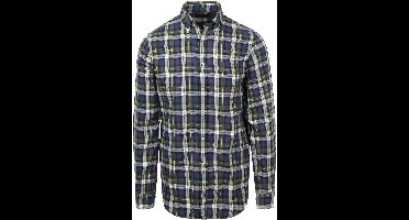 Steppin' Out Overhemd Flanel Checks Groen Blauw - Maat L - Heren - Casual Shirt