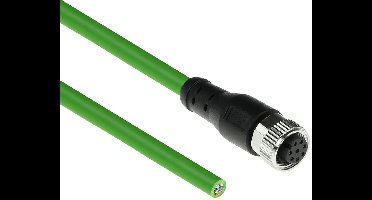 ACT Industrial 5,00 meter Sensor kabel M12A 8-polig female naar open end, Ultraflex TPE kabel, afgeschermd
