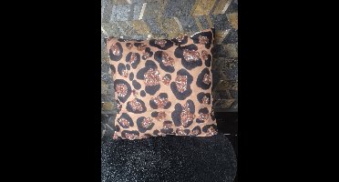 Eviva Home Deco Sierkussen Sparkle - 40x40 cm - Luxe Luipaardprint met Glitter - Glamour Interieur